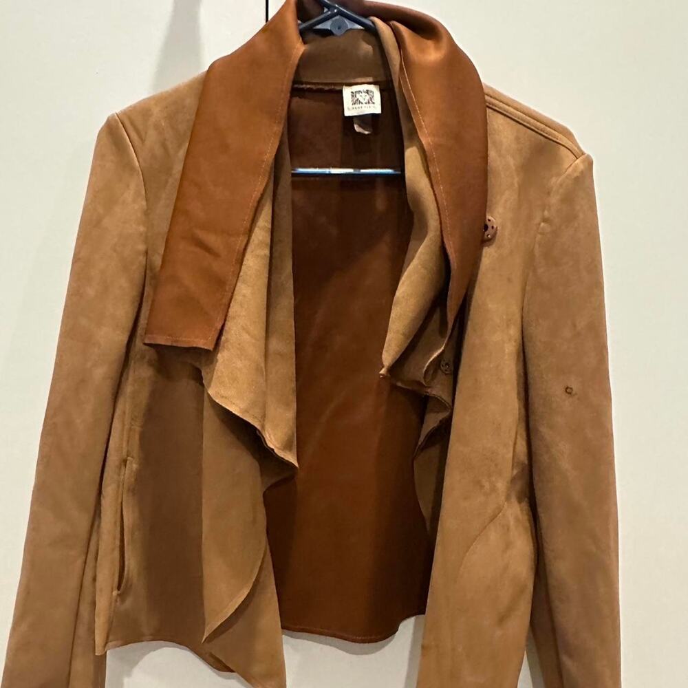 Tan anne klein suede jacket